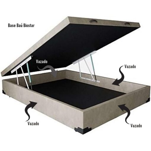 COLCHÃO CASAL BLUE + BASE BOX BAÚ  – PAROPAS/BIOSTAR