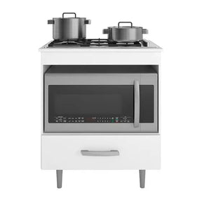 BALCÃO ALECRIM PARA COOKTOP 4 BOCAS E FORNO  1 GAVETA – POLIMAN
