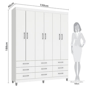 GUARDA-ROUPA 6 PORTAS PARATY 3690 1,50  – FELLICCI