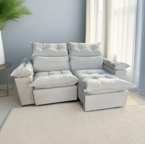 SOFÁ RETRÁTIL E RECLINÁVEL IMPERIAL 2,00 M VELUDO – IMPERIAL DECOR