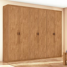 GUARDA-ROUPA 6 PORTAS SUAVITÁ 2,70 M AMÊNDOA CLEAN – LOPAS