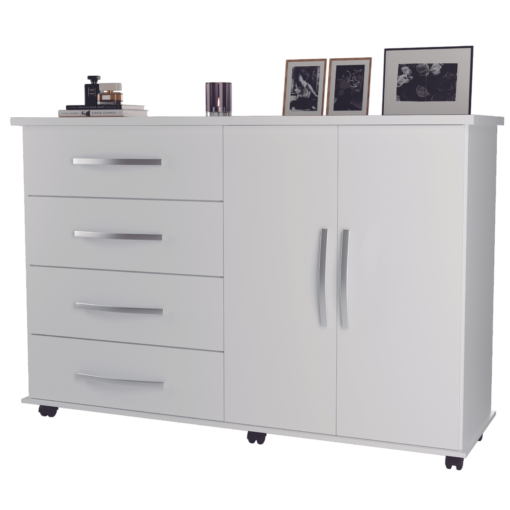 CÔMODA 4 GAVETAS COM SAPATEIRA DUPLA BALI – MÓVEIS PRIMUS