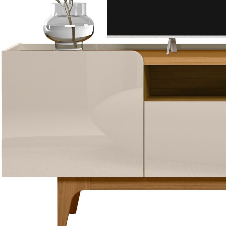 RACK ATÉ 75″ ORLANDO TAUARI/OFF WHITE BRILHO – LINEA BRASIL