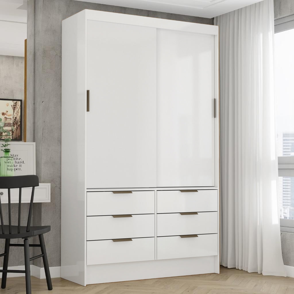 GUARDA-ROUPA 2 PORTAS SEVILHA (SEM ESPELHO) 1,10 – CARIOCA MÓVEIS