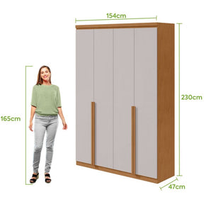 GUARDA-ROUPA 4 PORTAS ALONZO 1,54 M