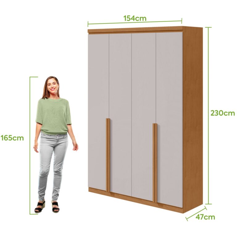 GUARDA-ROUPA 4 PORTAS ALONZO 1,54 M