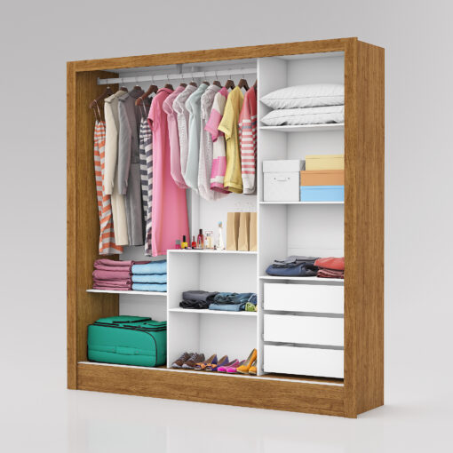 GUARDA-ROUPA 3 PORTAS DUBAI/SANTIAGO (SEM ESPELHO) 1,79 M – CARIOCA MÓVEIS