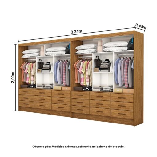 CLOSET SEVILHA 1,62 M × 1,62 M – CARIOCA MÓVEIS