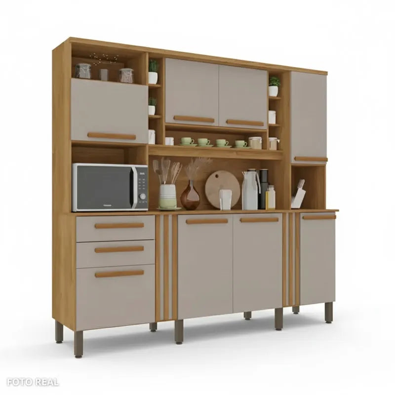 ARMÁRIO DE COZINHA ACÁCIA 8P 2G LARG. 2,18M - SALLÊTO