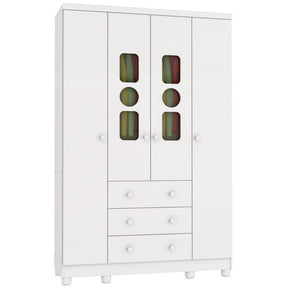 GUARDA-ROUPA 4 PORTAS TEDY  – PEROBA MÓVEIS