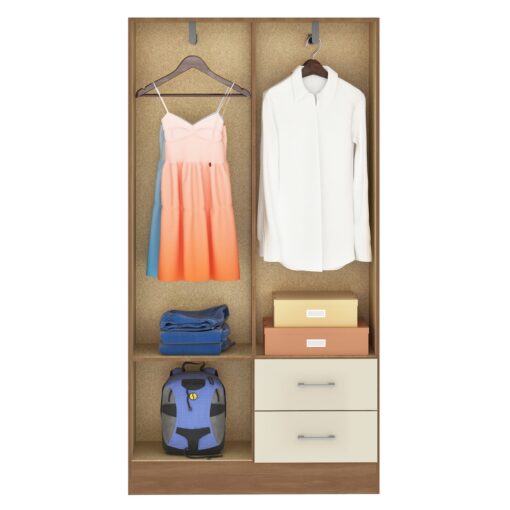 GUARDA-ROUPA 4 PORTAS PANAMÁ 4002 + CÔMODA 5 GAVETAS ARUBA  – FELLICCI