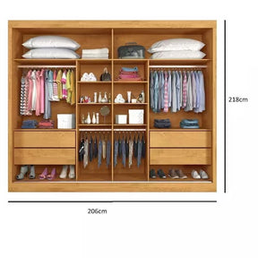 GUARDA-ROUPA 2 PORTAS ATLANTA 2,06 M  – MÓVEIS EUROPA