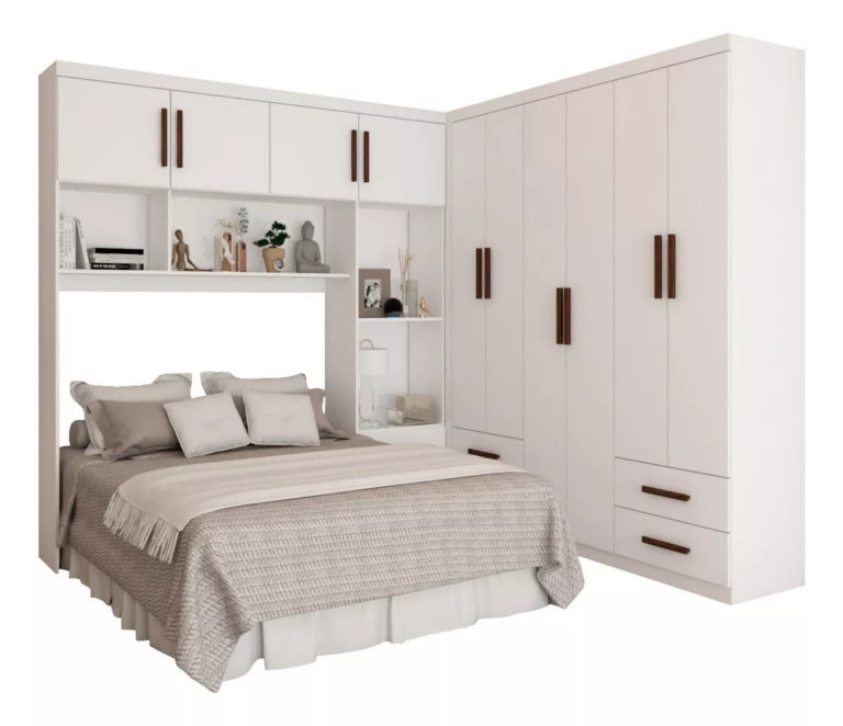 MODULADO 4 PORTAS + GUARDA-ROUPA 6 PORTAS HÉRCULES (SEM ESPELHO) – CARIOCA MÓVEIS