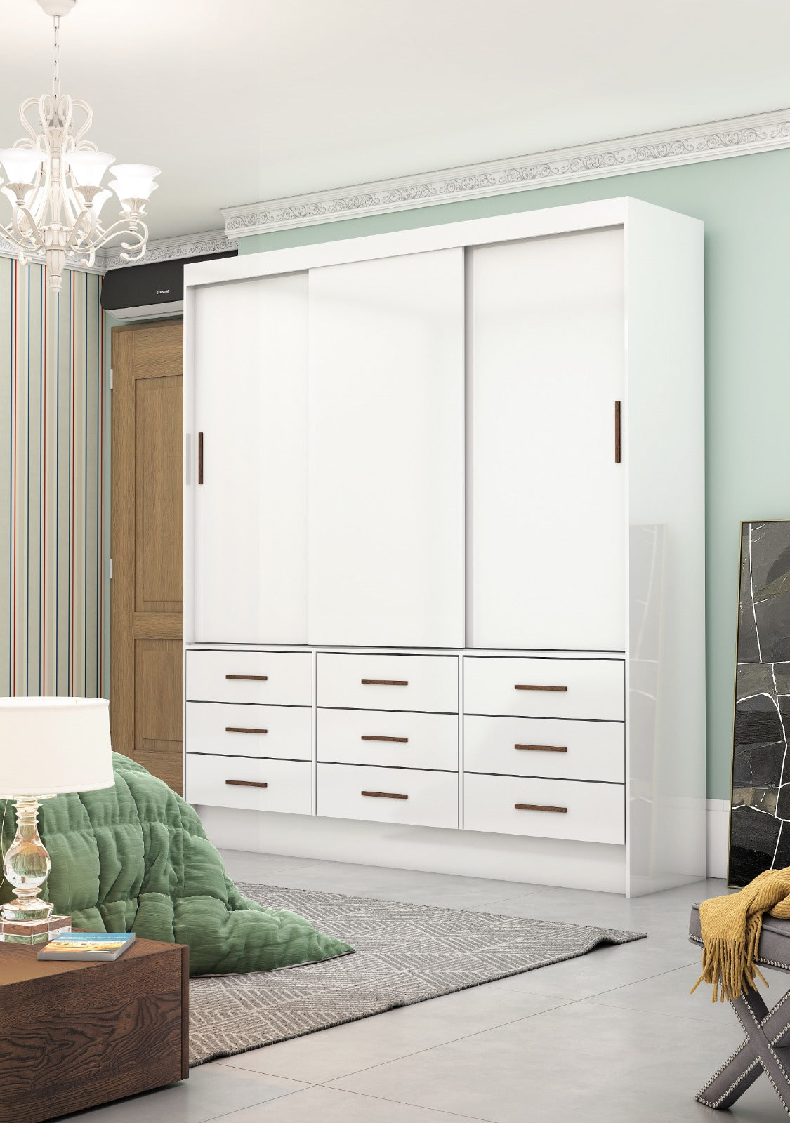 GUARDA-ROUPA 3 PORTAS SEVILHA