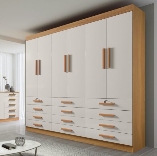 GUARDA-ROUPA 6 PORTAS MÔNACO 2,40 M  – D'DORO MÓVEIS