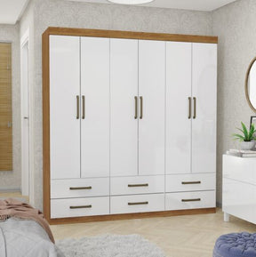 GUARDA-ROUPA 6 PORTAS (SEM ESPELHO/SEM PÉS) DALLAS 1,53  – CARIOCA MÓVEIS