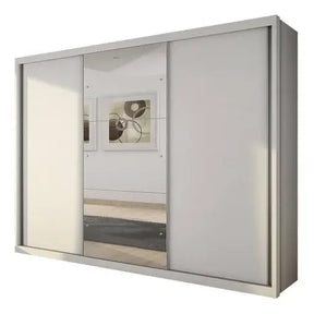 GUARDA ROUPA PARADIZZO CASAL COM ESPELHO 3 PORTAS 6 GAVETAS NOVO HORIZONTE