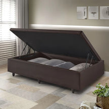 COLCHÃO BIO CLASSIC SOLTEIRO COM MOLAS ENSACADAS 22X188X88 BIO FLEX + BASE BOX SOLTEIRO BAÚ BLINDADA