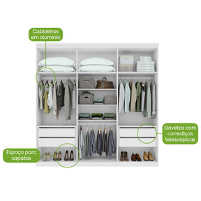 GUARDA-ROUPA 6 PORTAS ALONZO 2,30 M – LOPAS