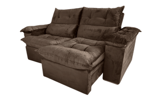 SOFÁ RETRÁTIL E RECLINÁVEL IMPERIAL 2,00 M VELUDO – IMPERIAL DECOR