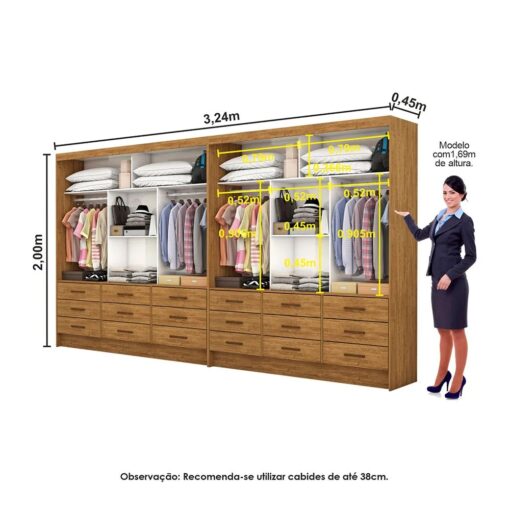 CLOSET SEVILHA 1,62 M × 1,62 M – CARIOCA MÓVEIS