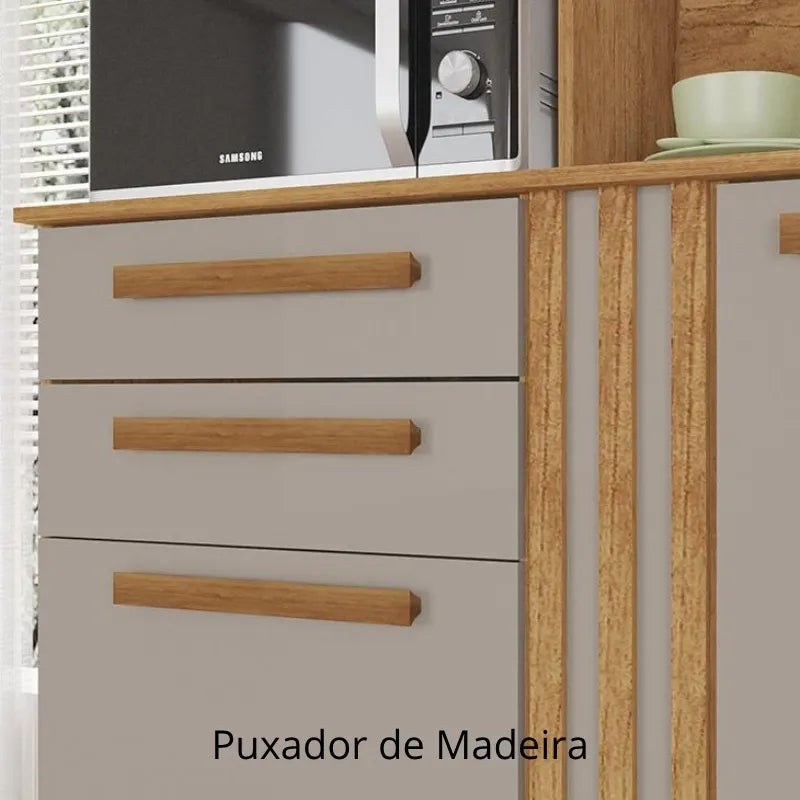 ARMÁRIO DE COZINHA ACÁCIA 8P 2G LARG. 2,18M - SALLÊTO