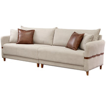 SOFÁ LIVING EM LINHO 245 CM 4 LUGARES – LUFER