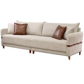 SOFÁ LIVING EM LINHO 245 CM 4 LUGARES – LUFER