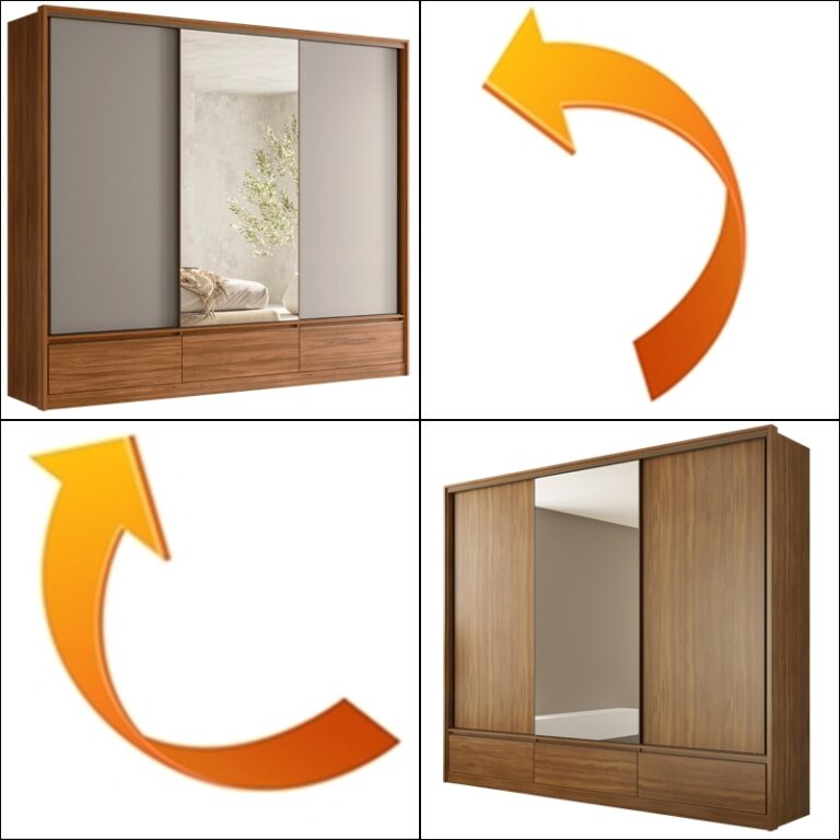 GUARDA-ROUPA 3 PORTAS LOUNGE 2,67 M  – DEMÓBILE