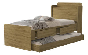 Cama Baú Com Auxiliar Solteiro Tamires 98cm - Cambel