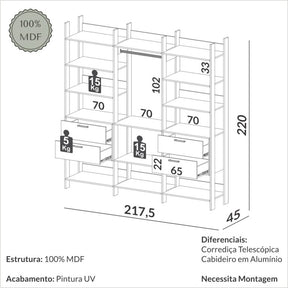 CLOSET 3 TORRES TW404 2,175  – DALLA COSTA