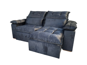SOFÁ RETRÁTIL E RECLINÁVEL IMPERIAL 2,00 M VELUDO – IMPERIAL DECOR