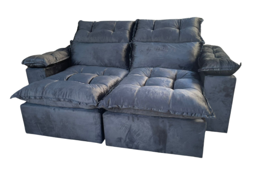 SOFÁ RETRÁTIL E RECLINÁVEL IMPERIAL 2,00 M VELUDO – IMPERIAL DECOR