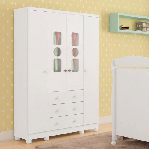 GUARDA-ROUPA 4 PORTAS TEDY  – PEROBA MÓVEIS