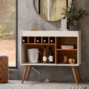 APARADOR BAR ADEGA NEW ODIN COM PÉS PALITO RETRÔ – 93CM – EJ MÓVEIS