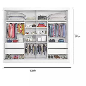 GUARDA-ROUPA 2 PORTAS ATLANTA 2,06 M  – MÓVEIS EUROPA