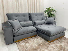 SOFÁ RETRÁTIL E RECLINÁVEL KIOTO 2,30 M – VELUDO