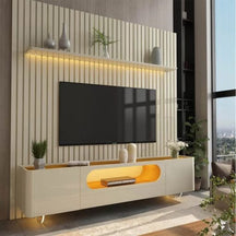 Painel Nobre 230 + Rack Nobre 210 (Pés De Vidro) – Gelius
