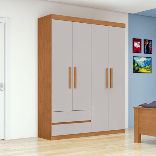 GUARDA-ROUPA 4 PORTAS ZEUS 1,19 M – LOPAS