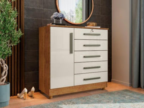 CÔMODA VITÓRIA 5 GAVETAS 1 PORTA