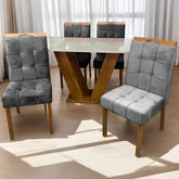 Mesa Classic 120 Cinamomo Off White Com 4 Cadeiras Sophia – Cel Móveis + Wm Decor