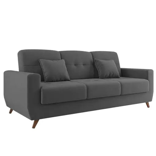 SOFÁ CAMA PÂMELA 4 LUGARES COM BAÚ 207CM VELUDO - MATRIX