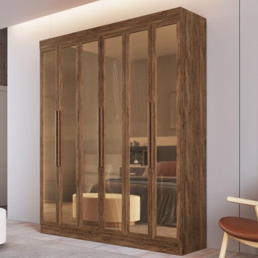 GUARDA-ROUPA 6 PORTAS REFLECTA SAN DIEGO 26900 1,80 M  – DORIPEL