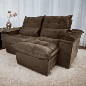 SOFÁ RETRÁTIL E RECLINÁVEL IMPERIAL 2,00 M VELUDO – IMPERIAL DECOR