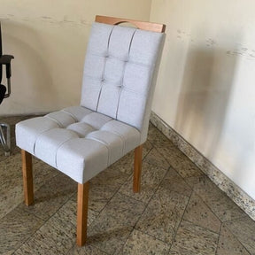 MESA SALINAS/HELÔ/LOS ANGELES 120 CINAMOMO/OFF WHITE COM 4 CADEIRAS SOPHIA LINHO