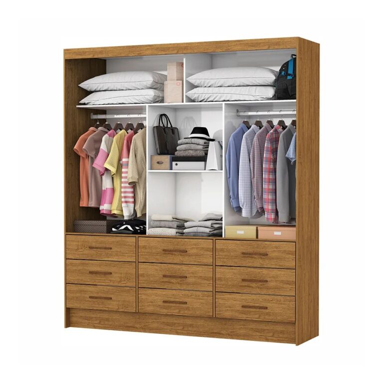 GUARDA-ROUPA 3 PORTAS SEVILHA (SEM ESPELHO) 1,62 M  – CARIOCA MÓVEIS