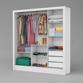 Guarda-Roupa 3 Portas Dubai/Santiago Plus (1 Porta Espelhada) 1,79M – Carioca Móveis