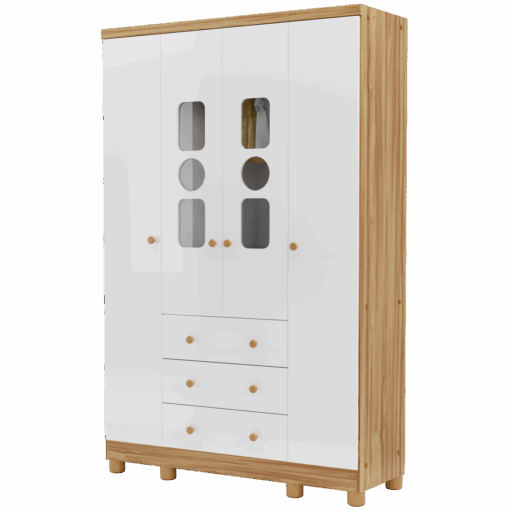 GUARDA-ROUPA 4 PORTAS TEDY  – PEROBA MÓVEIS