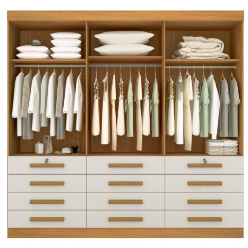 GUARDA-ROUPA 6 PORTAS MÔNACO + CÔMODA IPANEMA  – D’DORO MÓVEIS
