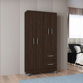 GUARDA-ROUPA 4 PORTAS MILÃO 0,91  – POQUEMA